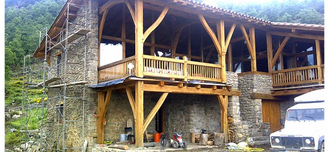 local timber cut and built on site